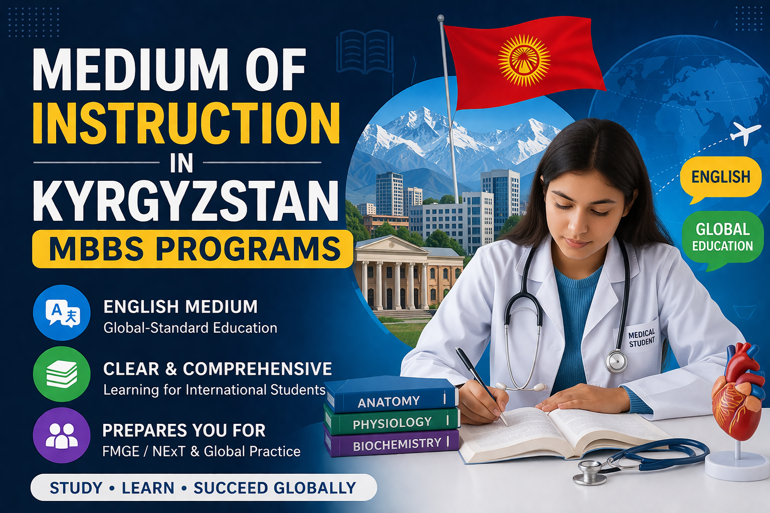 Medium of Instruction in Kyrgyzstan MBBS Programs